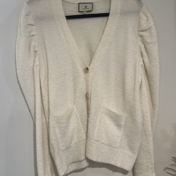 Tuckernuck puff sleeve cardigan S - Picture 1 of 4